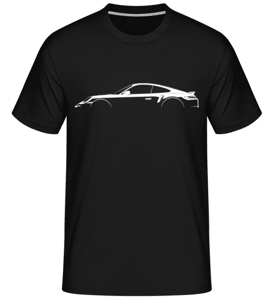 Aperçu: 'Porsche 911 Turbo S (992)' Silhouette -  T-Shirt Shirtinator homme - Noir - Devant