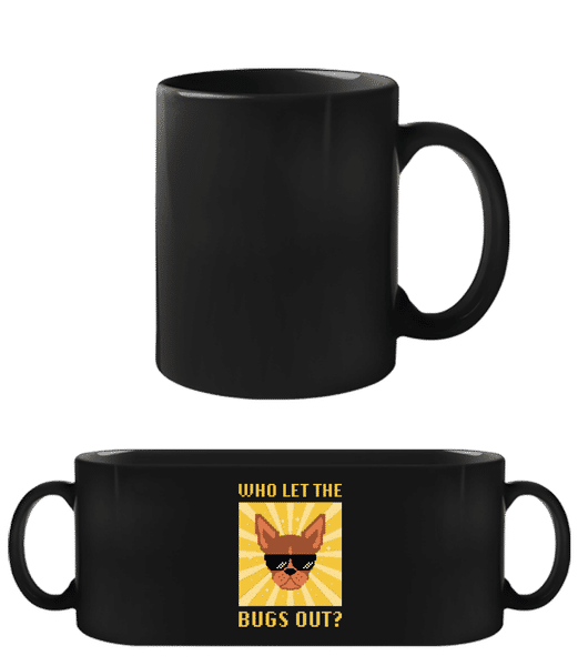 Aperçu: Who Let The Bugs Out - Tasse Noire - Noir - Devant