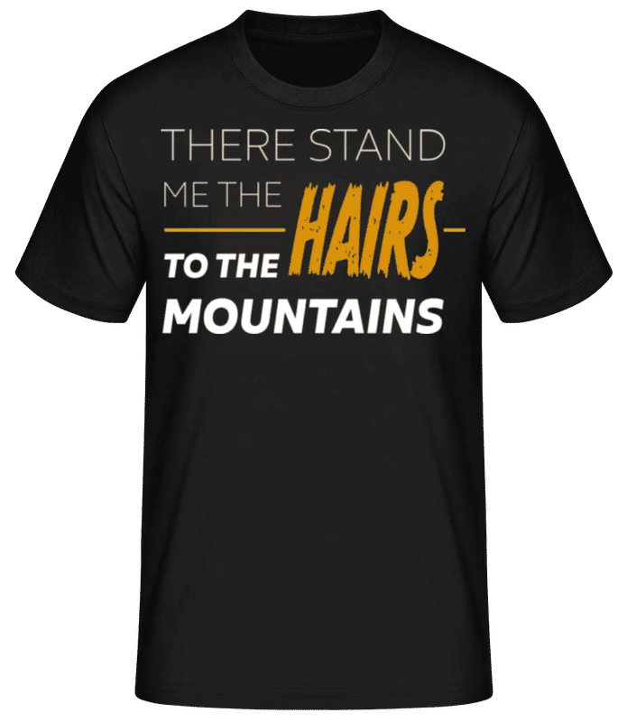 Vorschau: Hairs To The Mountains - Männer Basic T-Shirt - Schwarz - Vorne