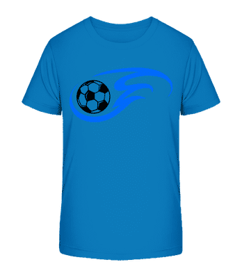 Football Flame - Kid's Organic T-Shirt Stanley Stella 2.0 - Royal blue - Front
