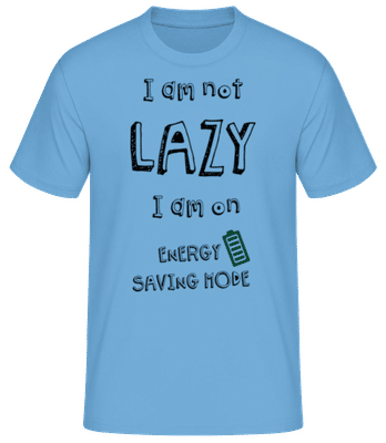 Nie som Lazy - Pánske basic tričko - Svetlo modrá - Predné