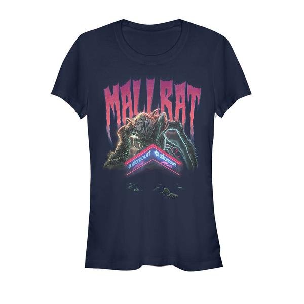 Aperçu: Netflix - Stranger Things - Demogorgon Mallrat Demogorgan - Femme T-shirt - Bleu marine - Devant
