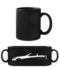 'Mercedes-Benz SLK AMG R171' Silhouette - Black Mug - Black - Front
