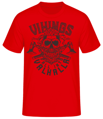 Fall Into Valhalla - Männer Basic T-Shirt - Rot - Vorne