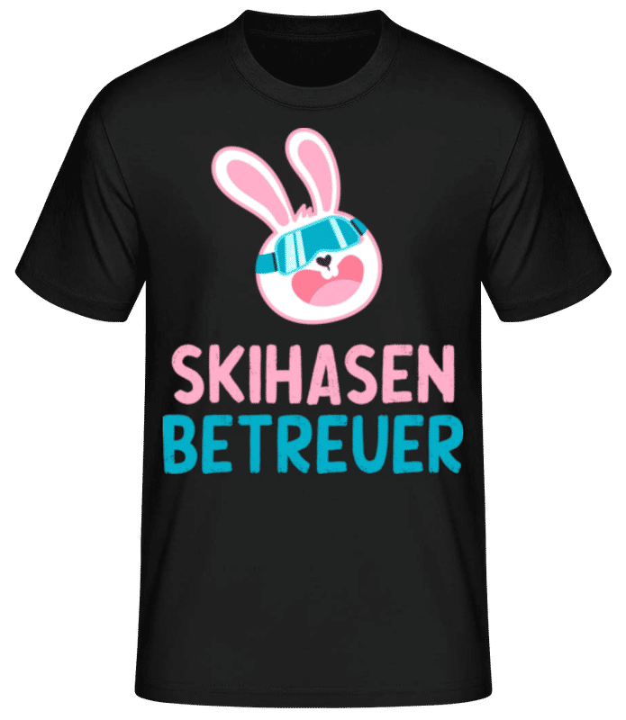 Vorschau: Skihasen Betreuer - Männer Basic T-Shirt - Schwarz - Vorne