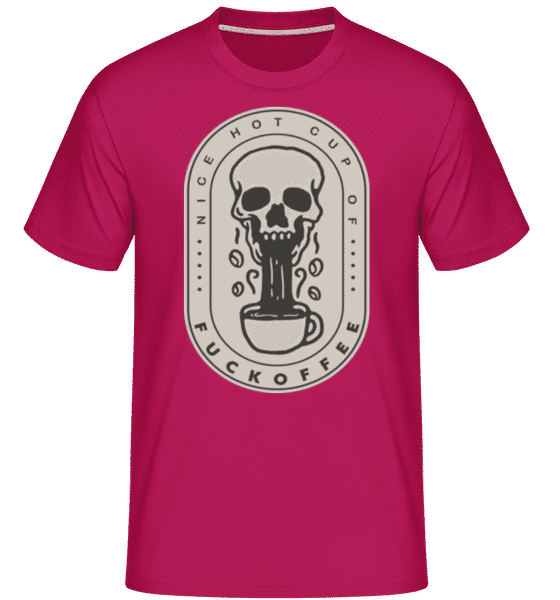 Aperçu: Hot Cup Of Fckoffee -  T-Shirt Shirtinator homme - Magenta - Devant