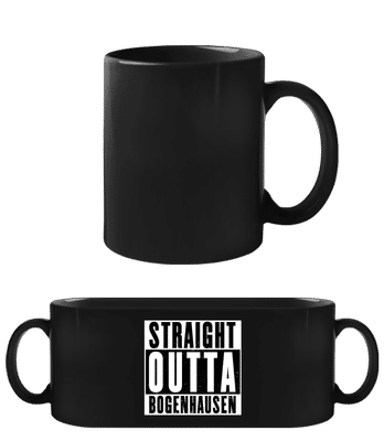 Straight Outta Bogenhausen - Schwarze Tasse - Schwarz - Vorne
