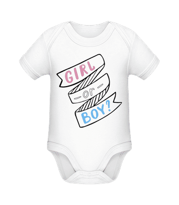 Girl Or Boy? - Organic Baby Body - White - Front