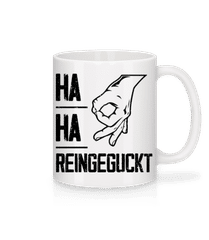 Handzeichen Reingeguckt · Tasse