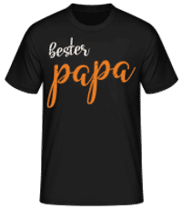 Bester Papa 02 - Männer Basic T-Shirt - Schwarz - Vorne