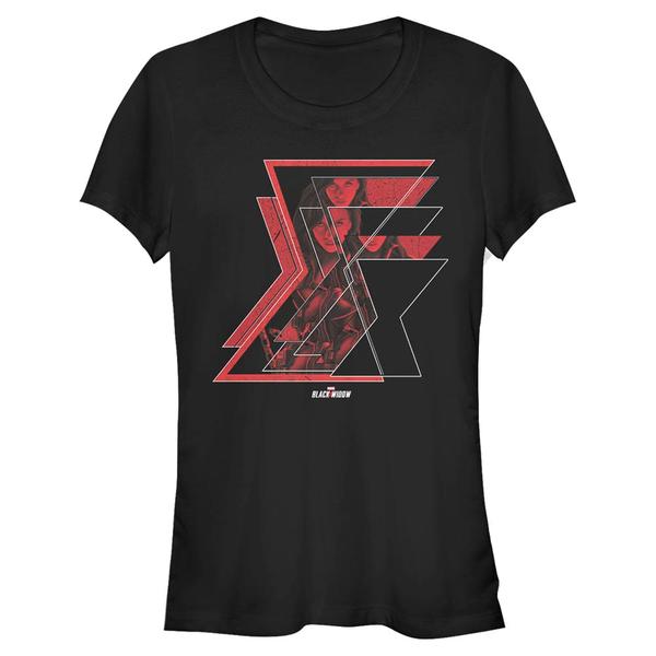 Preview: Marvel - Black Widow - Black Widow Multiple Logos - Women's T-Shirt - Black - Front
