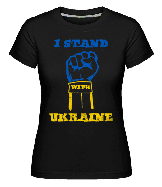Preview: I Stand With Ukraine -  Shirtinator Women's T-Shirt - Black - Front