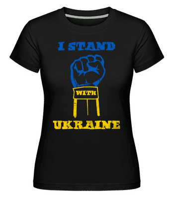 I Stand With Ukraine -  T-shirt Shirtinator femme - Noir - Devant