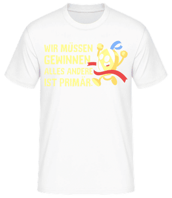 Gewinnen Alles Andere Primär - Männer Basic T-Shirt - Weiß - Vorne
