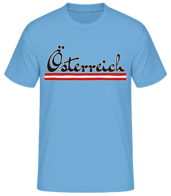 Fußball Österreich 1 - Männer Basic T-Shirt - Hellblau - Vorne