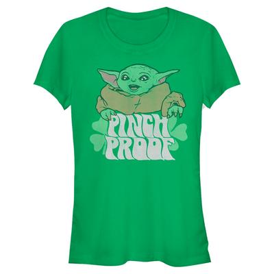 Star Wars - The Mandalorian - Grogu Pinch The Baby - St. Patrick's Day - Femme T-shirt - Vert irlandais - Devant
