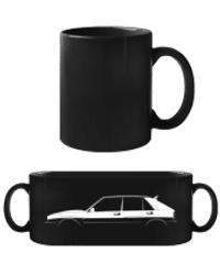 'Lancia Delta HF Integrale' Silhouette - Taza negra - Negro - delante