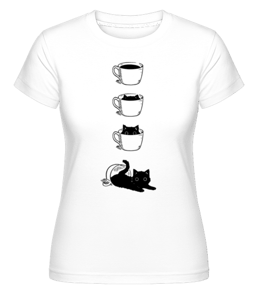 Aperçu: Chat En Tasse -  T-shirt Shirtinator femme - Blanc - Devant