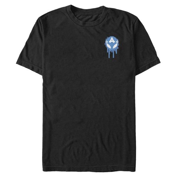 Marvel - Captain America Venomized America Badge - Homme T-shirt - Noir - Devant