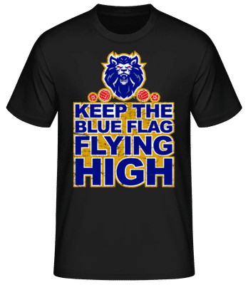 Chelsea Football Blue Flag Fly High - T-shirt standard Homme - Noir - Devant