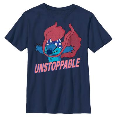 Disney - Lilo & Stitch - Stitch Unstoppable - Kinder T-Shirt - Marine - Vorne