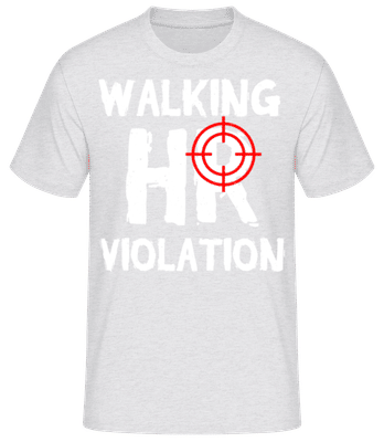 Office Walking HR Violation - Men's Basic T-Shirt - Heather grey - Front