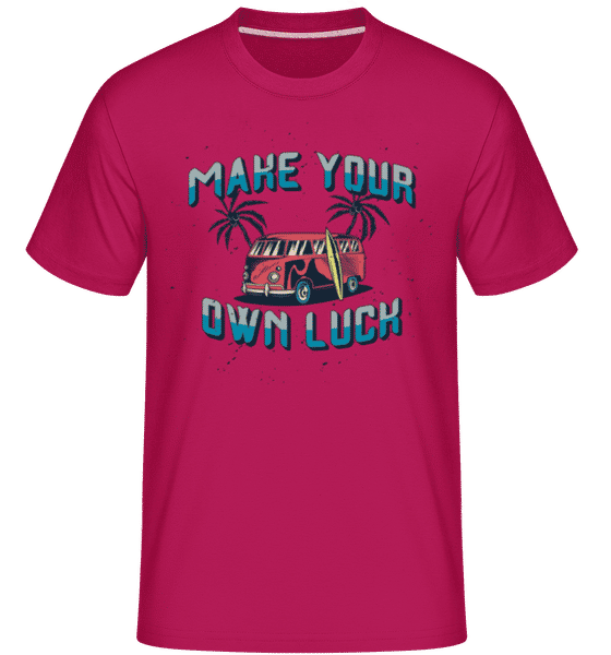 Preview: Make Your Own Luck -  Shirtinator Men's T-Shirt - Magenta - Front