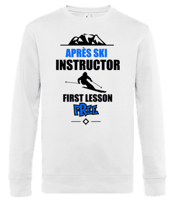Apre`s Ski Instructor Mountain - Sweat-shirt standard pour homme - Blanc - Devant