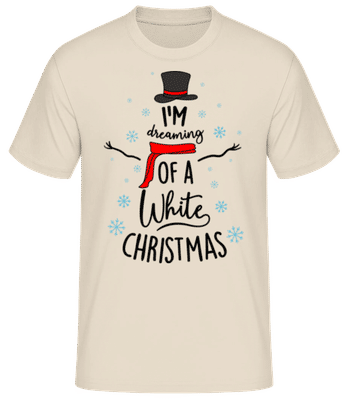 I Am Dreaming Of A White Christmas - Men's Basic T-Shirt - Cream - Front