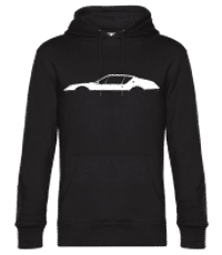 'Alpine A310' Silhouette - Pánska štandardná mikina s kapucňou - Čierna - Predné