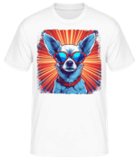 Chihuahua Hippie Look - Men's Basic T-Shirt - White - Front