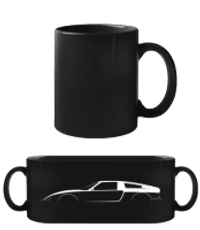 'Mercedes-Benz C111 II' Silhouette - Black Mug - Black - Front