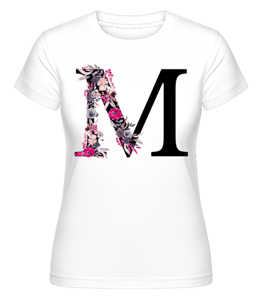Aperçu: Fleurs Initiale M -  T-shirt Shirtinator femme - Blanc - Devant