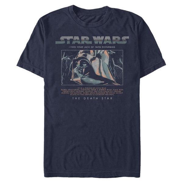 Aperçu: Star Wars - Darth Vader Vader Lightning - Homme T-shirt - Bleu marine - Devant