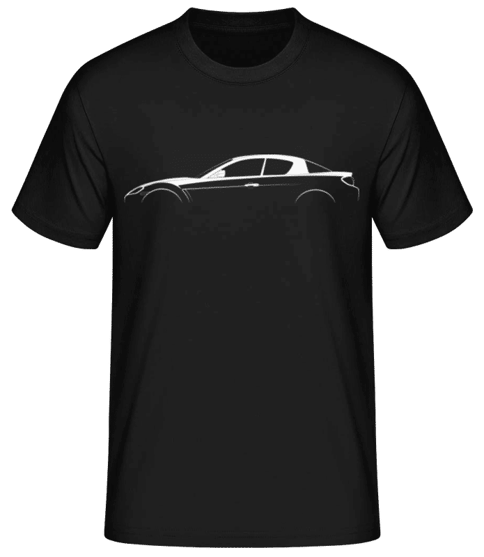 Náhled: 'Mazda RX-8' Silhouette - Pánské basic tričko - Černá - Napřed