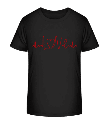 Fréquence Cardiaque - T-shirt bio Enfant Stanley Stella 2.0 - Noir - Devant