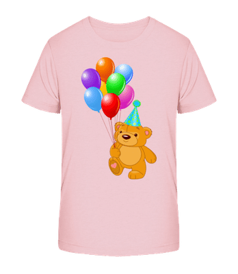 Ours Avec Des Ballons - T-shirt bio Enfant Stanley Stella 2.0 - Rose - Devant