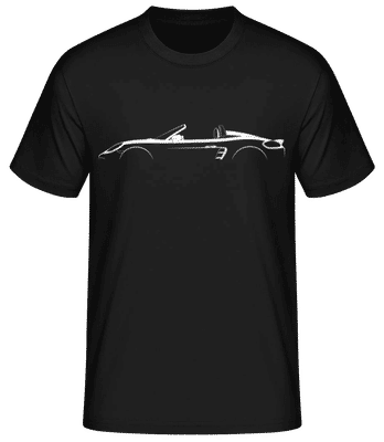 'Porsche 718 Boxster Sp. 982' Silhouette - Männer Basic T-Shirt - Schwarz - Vorne