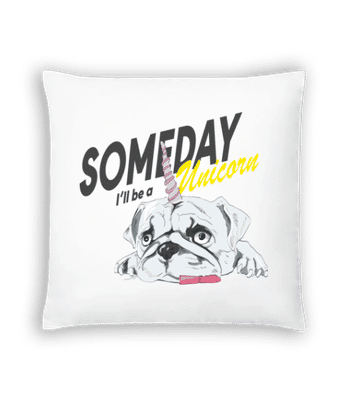 Jedného dňa budem Unicorn - Vankúš - Biela - Predné