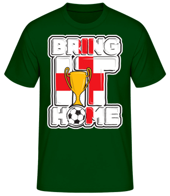 Football Angleterre Bring It Home - T-shirt homme B&C - Vert bouteille - Devant