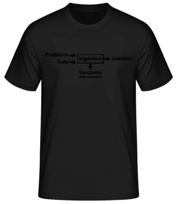 Ingénieur - T-shirt standard Homme - Noir - Devant