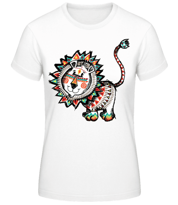 Aperçu: Lion Indien - T-shirt femme B&C - Blanc - Devant