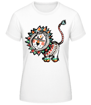 Lion Indien - T-shirt femme B&C - Blanc - Devant