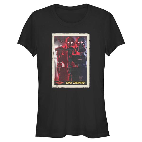 Aperçu: Star Wars - The Mandalorian - Dark Troopers Dark Trooper Card - Femme T-shirt - Noir - Devant