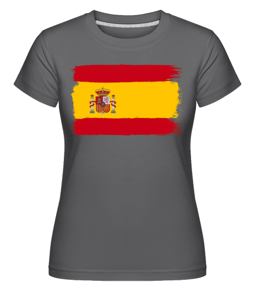 Preview: Country Flag Spain - Shirtinator Women's T-Shirt - Anthracite - Front