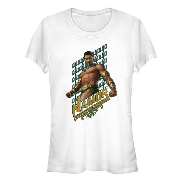 Vorschau: Marvel - Black Panther Wakanda Forever - Namor Name - Frauen T-Shirt - Weiß - Vorne