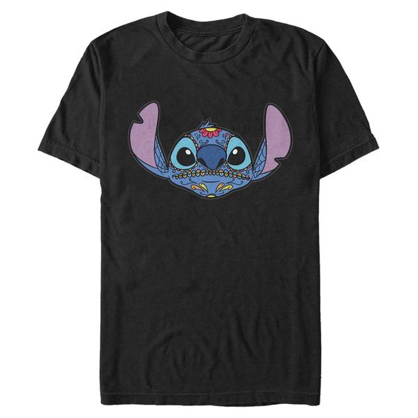Aperçu: Disney Classics - Lilo & Stitch - Stitch Sugar Skull - Homme T-shirt - Noir - Devant