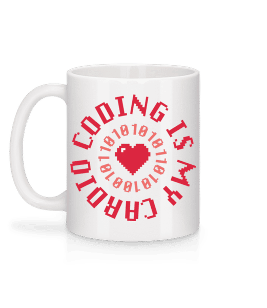Aperçu: Coding Is My Cardio - Mug en céramique blanc - Blanc - Derrière