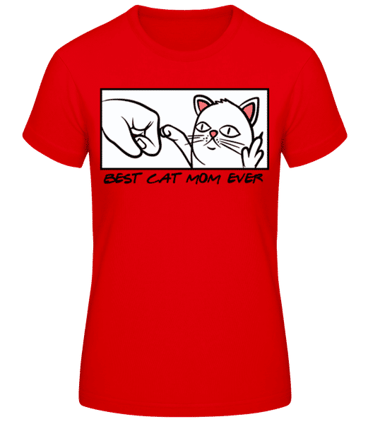 Aperçu: Best Cat Mom Ever - T-shirt standard Femme - Rouge - Devant