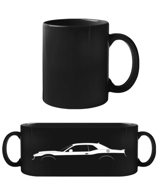 Aperçu: 'Dodge Challenger SRT Demon' Silhouette - Tasse Noire - Noir - Devant